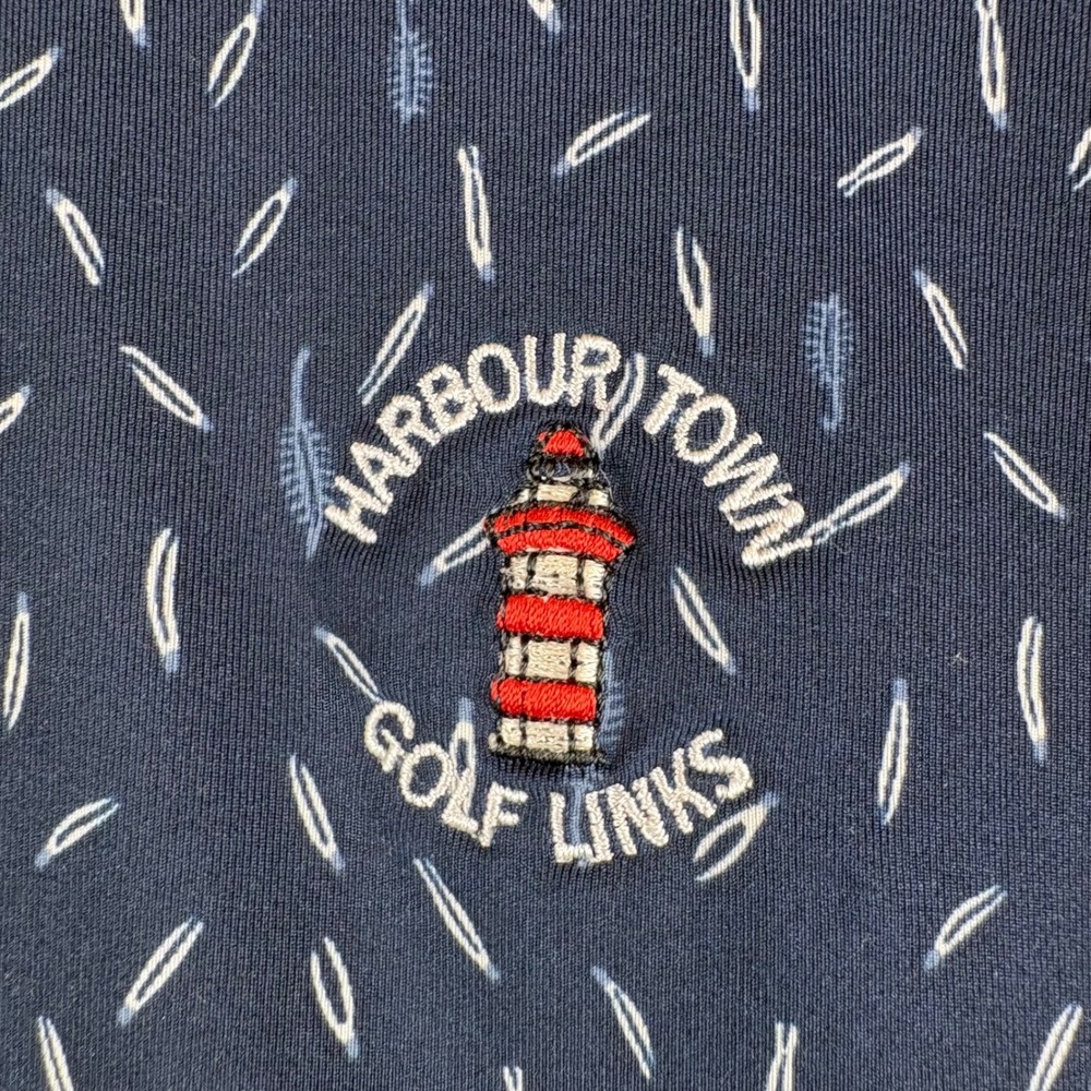 Adidas Mens Ultimate 365 Allover Print Harbour Town Golf Links Polo Shirt M View 3